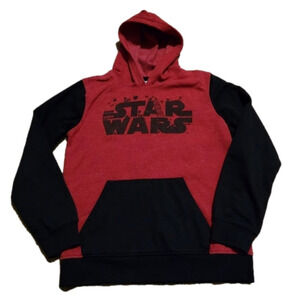 Boy's Star Wars Red And Black Hoodie, Size Large
